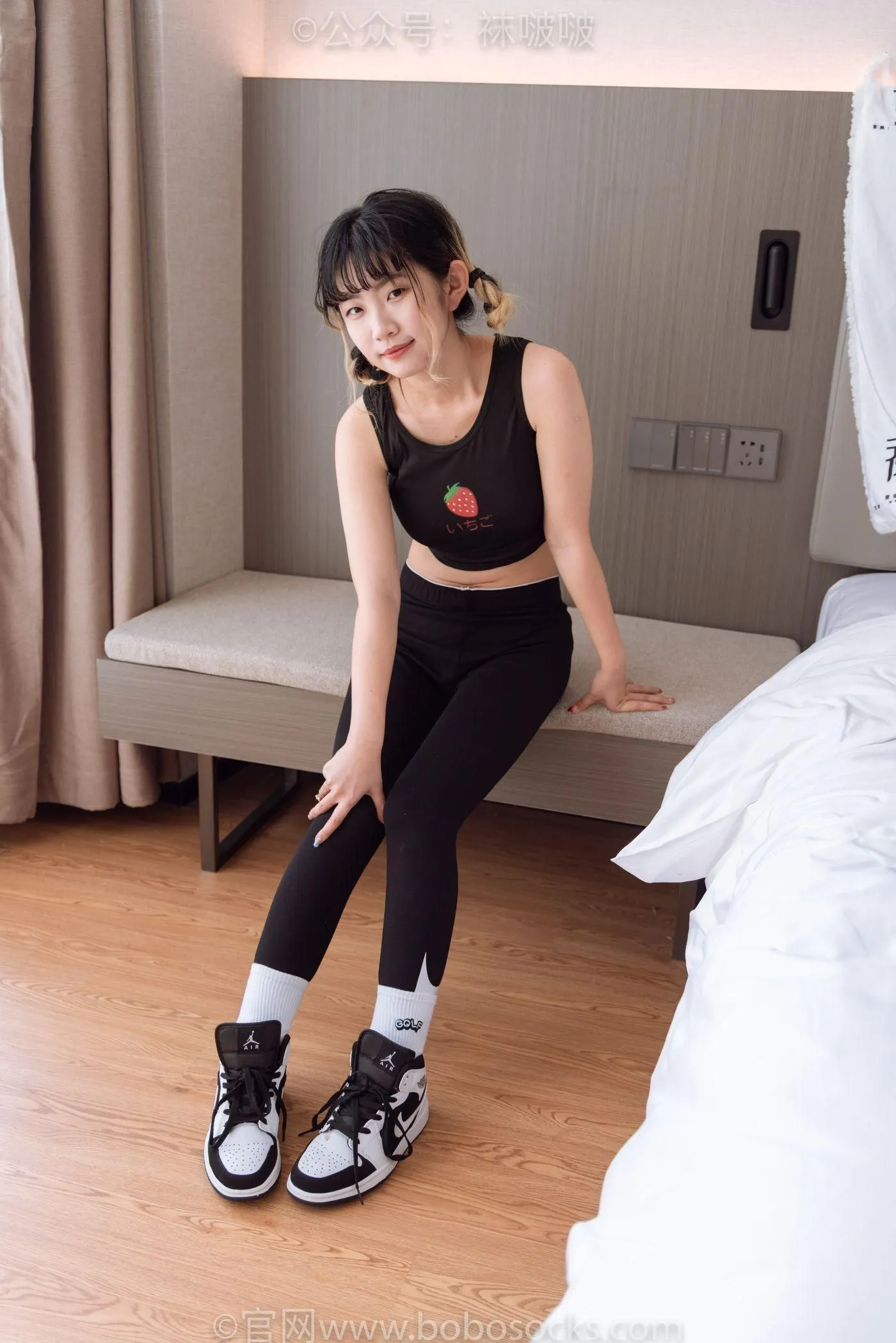 [BoBoSocks袜啵啵]NO.059 砂糖-AJ板鞋、白棉袜、裸足 [142P]插图6